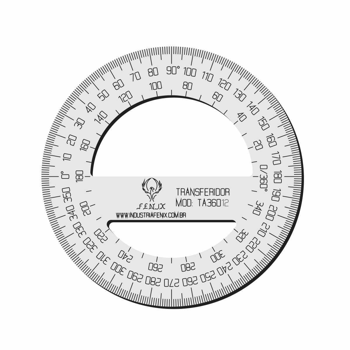 TRANSFERIDOR ACRÍLICO 360° 15CM - TRIDENT DESETEC